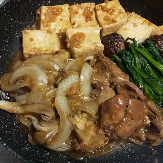 醤油麹★鶏レバーと豆腐の炒め煮